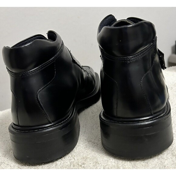 PiPer Italian Black Leather Chelsea Boots with hook and loop fastener  EU 43
